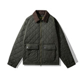 Cotton quilted diamond jacket cotton coat